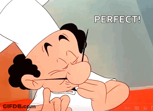 Chef With Perfect Above GIF