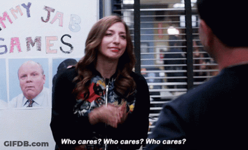 Chelsea Peretti Who Cares GIF