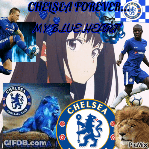 Chelsea Soccer Players And Logos GIF
