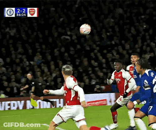Chelsea Vs Arsenal Soccer Match GIF