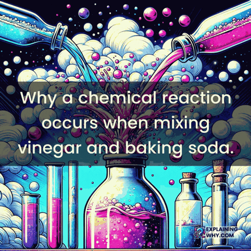 Chemical Reaction Mixing Vinegar And Baking Soda GIF