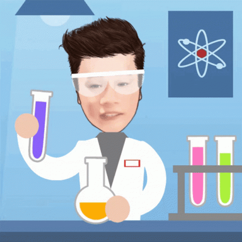 Chemistry Scientist Experiment Animated Edit GIF