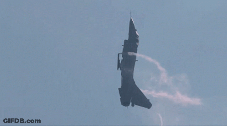 Chengdu J10 Jet Test Flight Crash GIF