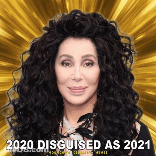 Cher 2020 Disguised As 2021 GIF