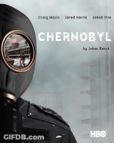 Chernobyl Movie Poster Man In Gas Mask GIF