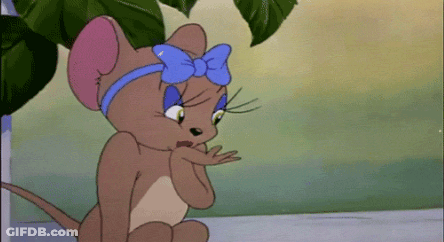 Cherrie Mouse Flirty Flying Kiss GIF