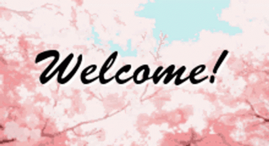 Cherry Blossom Welcome GIF