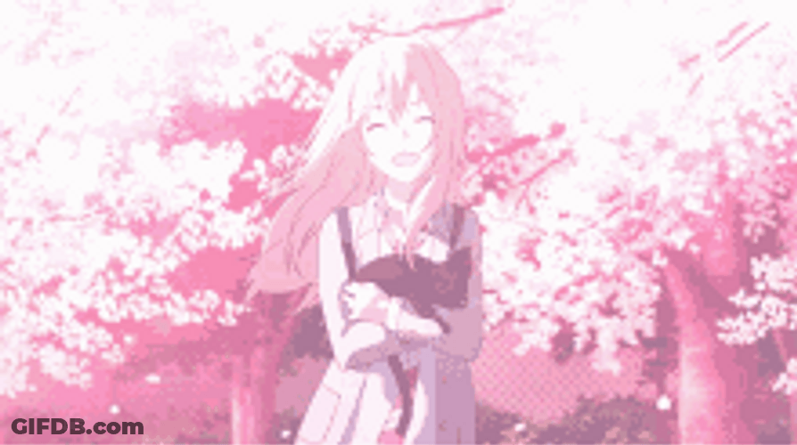 Cherry Blossoms Sakura Anime Kaori Miyazono GIF