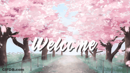 Cherry Blossoms Welcome GIF