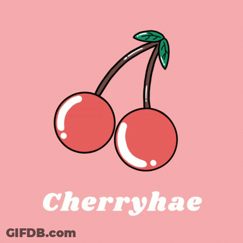 Cherry On Pink Background With Cherryhae GIF