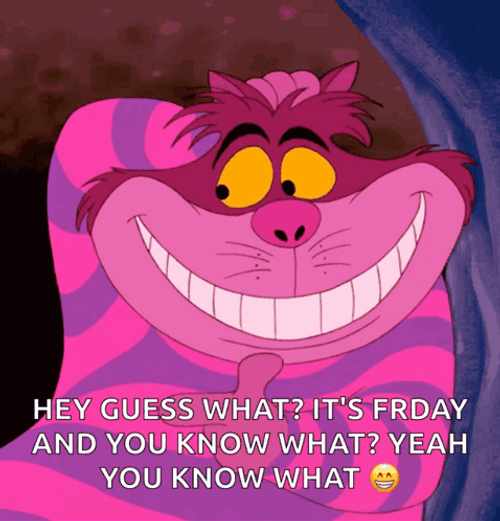 Cheshire Cat Alice In Wonderland It's Friday GIF