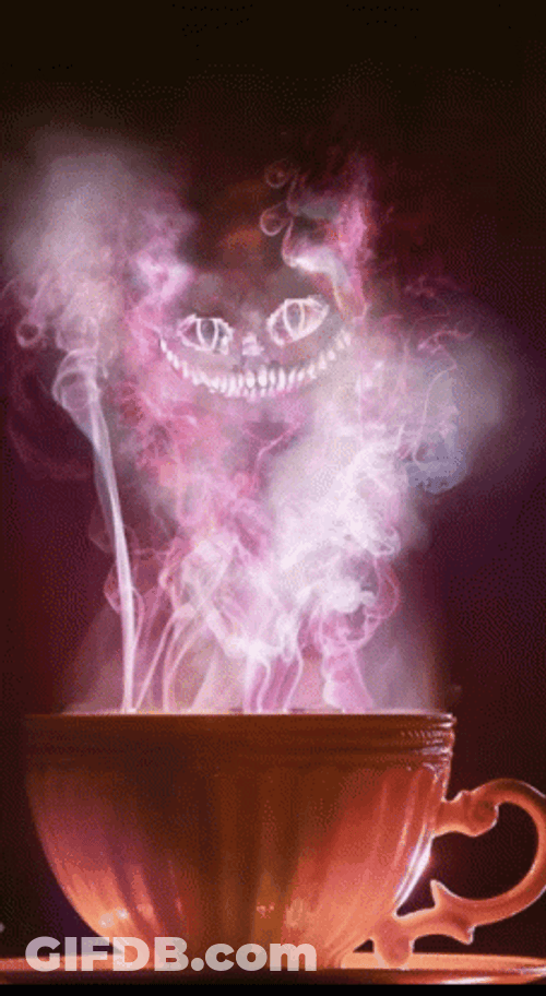 Cheshire Cat Face On Steam GIF
