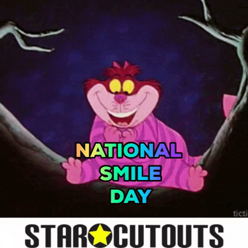 Cheshire Cat National Smile Day GIF