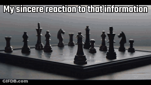 Chess Board My Sincere Reaction To That Information GIF