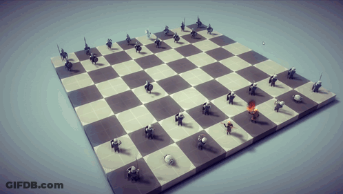 Chess Board With Pieces GIF