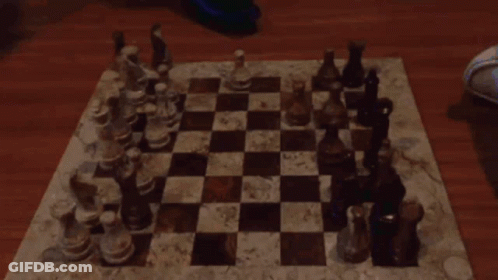 Chess Board With Smoke GIF
