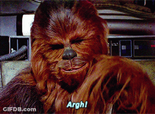 Chewbacca Close Up Argh GIF