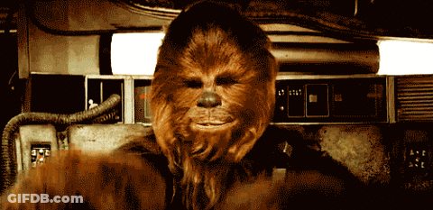 Chewbacca Close Up With Number 3 GIF