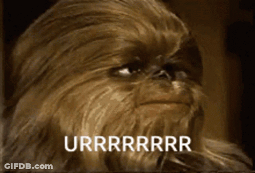 Chewbacca Close Up With Urrrrrr GIF