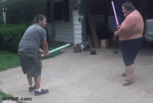 Chewbacca Close Up With Woman In Background GIF