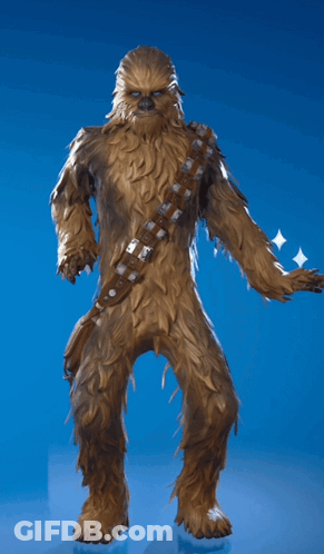 Chewbacca Holding Crescent Moon GIF