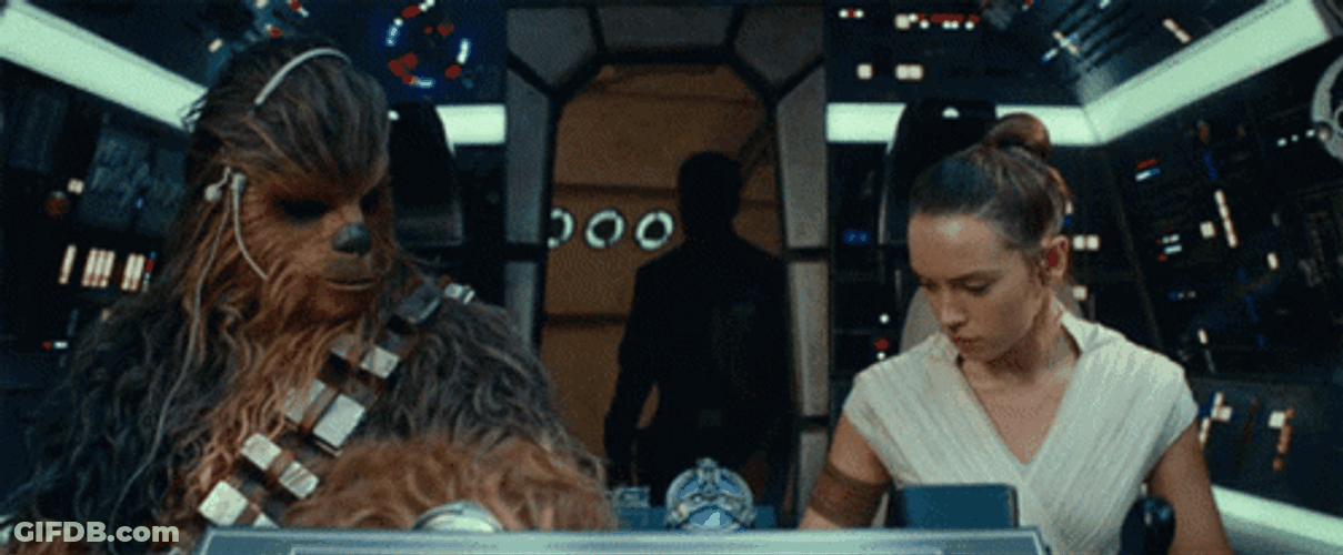 Chewbacca In The Spaceship GIF