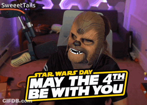 Chewbacca Mask May The 4Th Be With You GIF