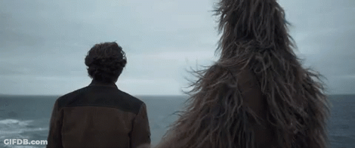 Chewbacca Patting His Back GIF