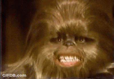 Chewbacca Smiling Close Up GIF