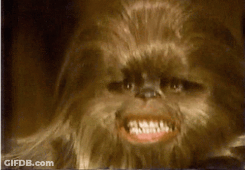 Chewbacca Smiling Close Up GIF
