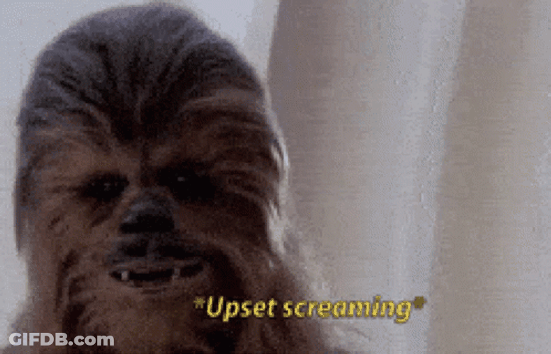 Chewbacca Upset Screaming GIF