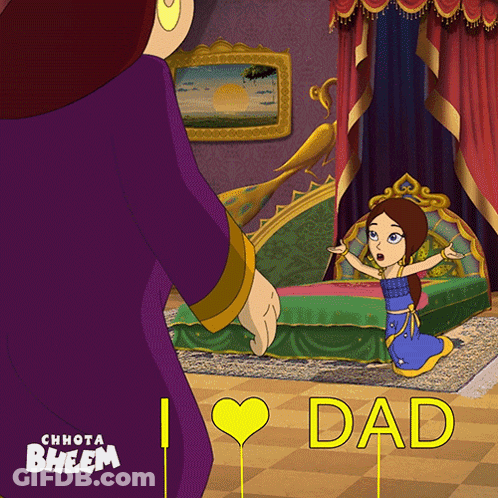 Chhota Bheem Poster Girl Kneeling Before Man GIF