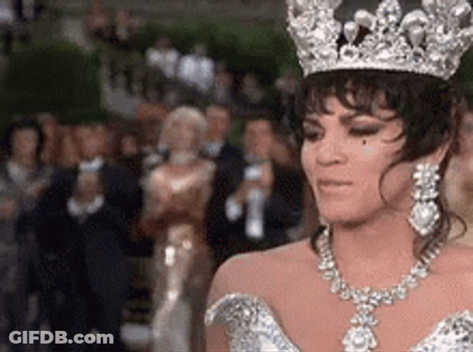 Chi Chi Rodriguez Wearing Crown Featuring Julie Newmar GIF