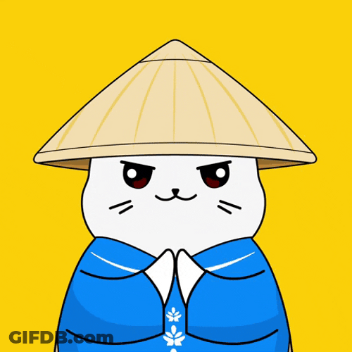 Chibi Cat Sinister Gaze Clapping GIF