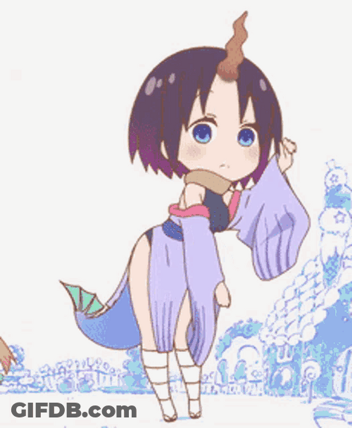 Chibi Elma Kobayashi Anime Dance GIF