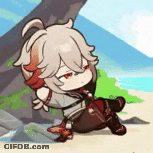 Chibi Kaedehara Kazuha GIF