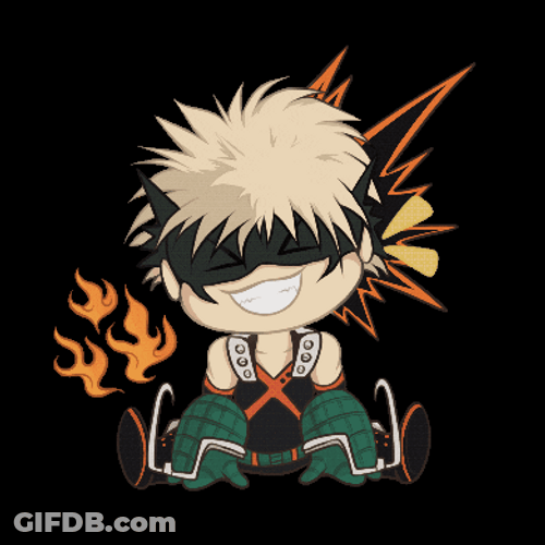 Chibi Katsuki Bakugo Wicked Laugh GIF