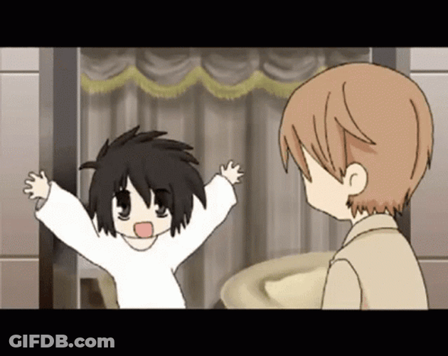 Chibi L Death Note Tantrums GIF
