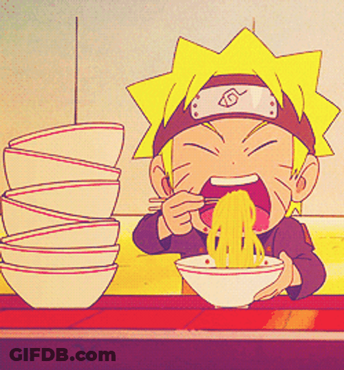 Chibi Naruto Eating Ramen GIF