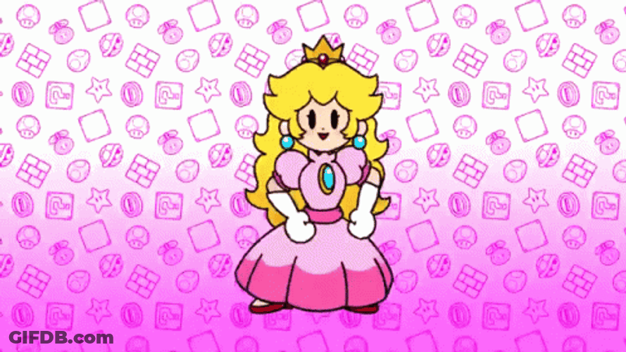 Chibi Princess Peach GIF
