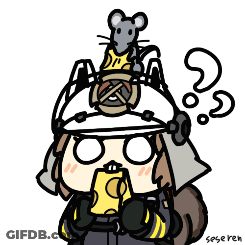 Chibi Shaw Arknights Having Cheese GIF