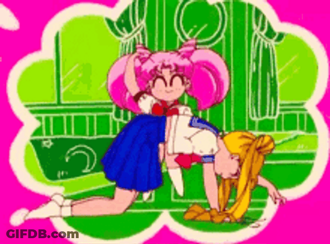 Chibiusa Spanking Usagi Sailor Moon GIF