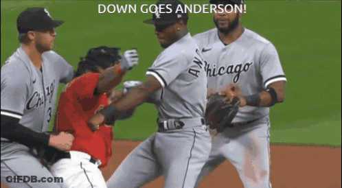 Chicago Baseball Players Standing GIF