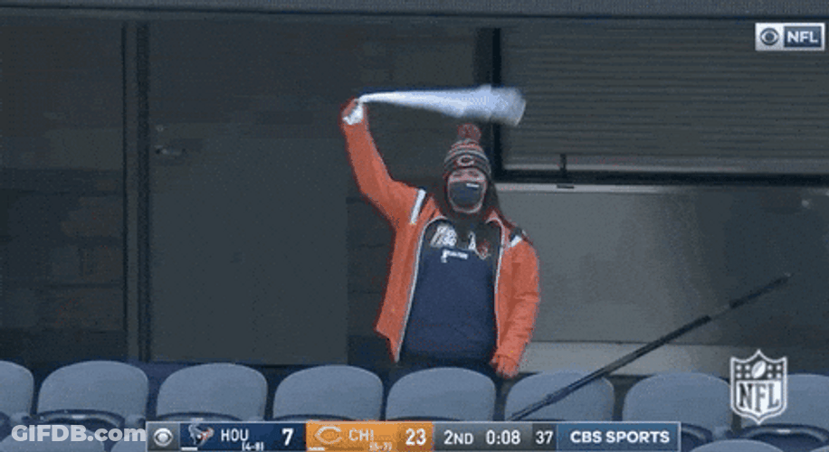 Chicago Bear Fan Down Celebrating GIF