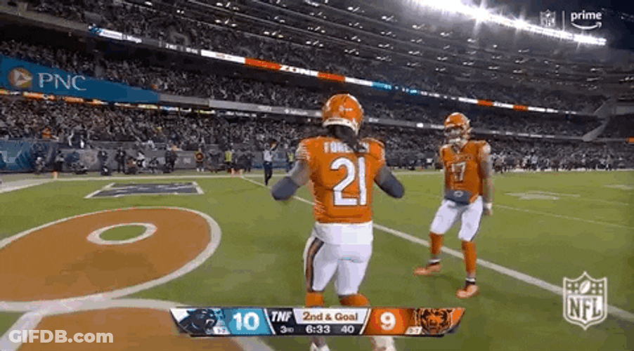Chicago Bear Player Donta Foreman Touch Down GIF