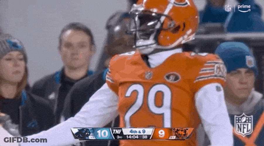 Chicago Bear Player Tyrique Stevenson Hands Down GIF