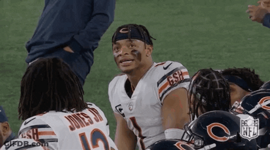 Chicago Bear Talking Down On Huddle GIF