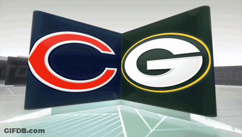 Chicago Bears And Green Bay Packers Logo GIF