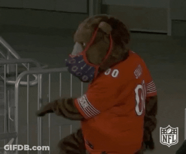 Chicago Bears Dancing Big Bear Mascot GIF
