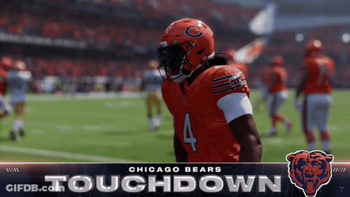 Chicago Bears Football Player In Red Jersey GIF